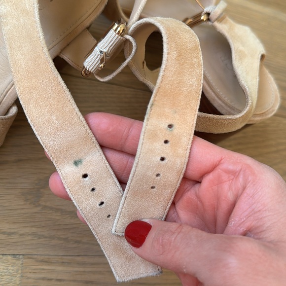 J.Crew Tan Suede Strappy Sandal with Wood Block Heel | Size 8.5 - Picture 11 of 11